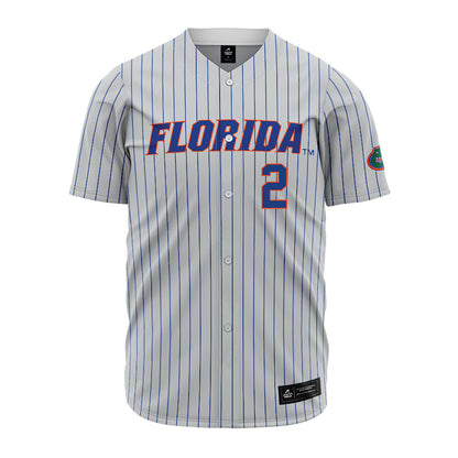 Florida - NCAA Baseball : Sam Miller - Grey Pinstripe Jersey-0