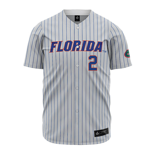 Florida - NCAA Baseball : Sam Miller - Grey Pinstripe Jersey-0