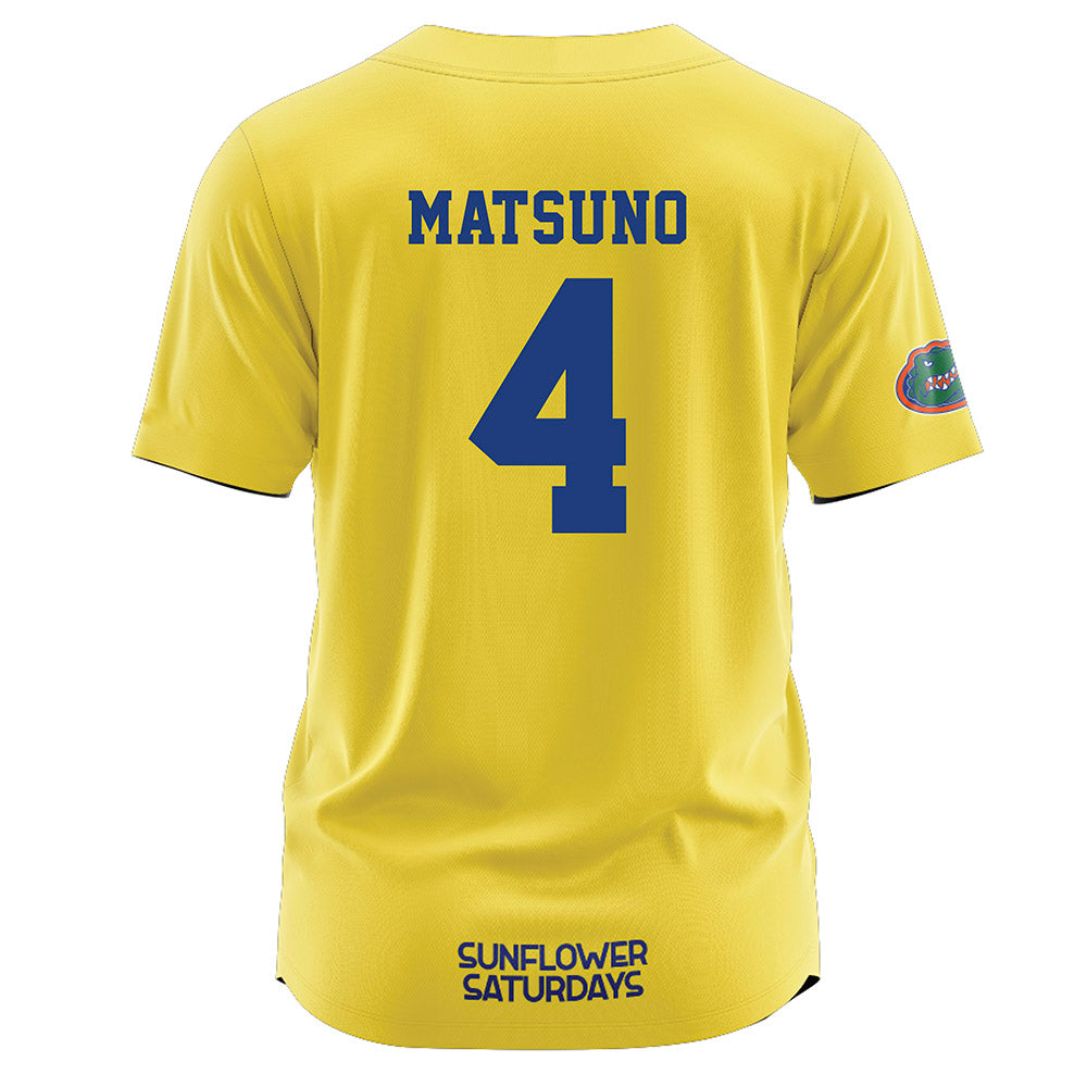 Florida - NCAA Softball : Kalie Matsuno - Sunflower Yellow Jersey-1