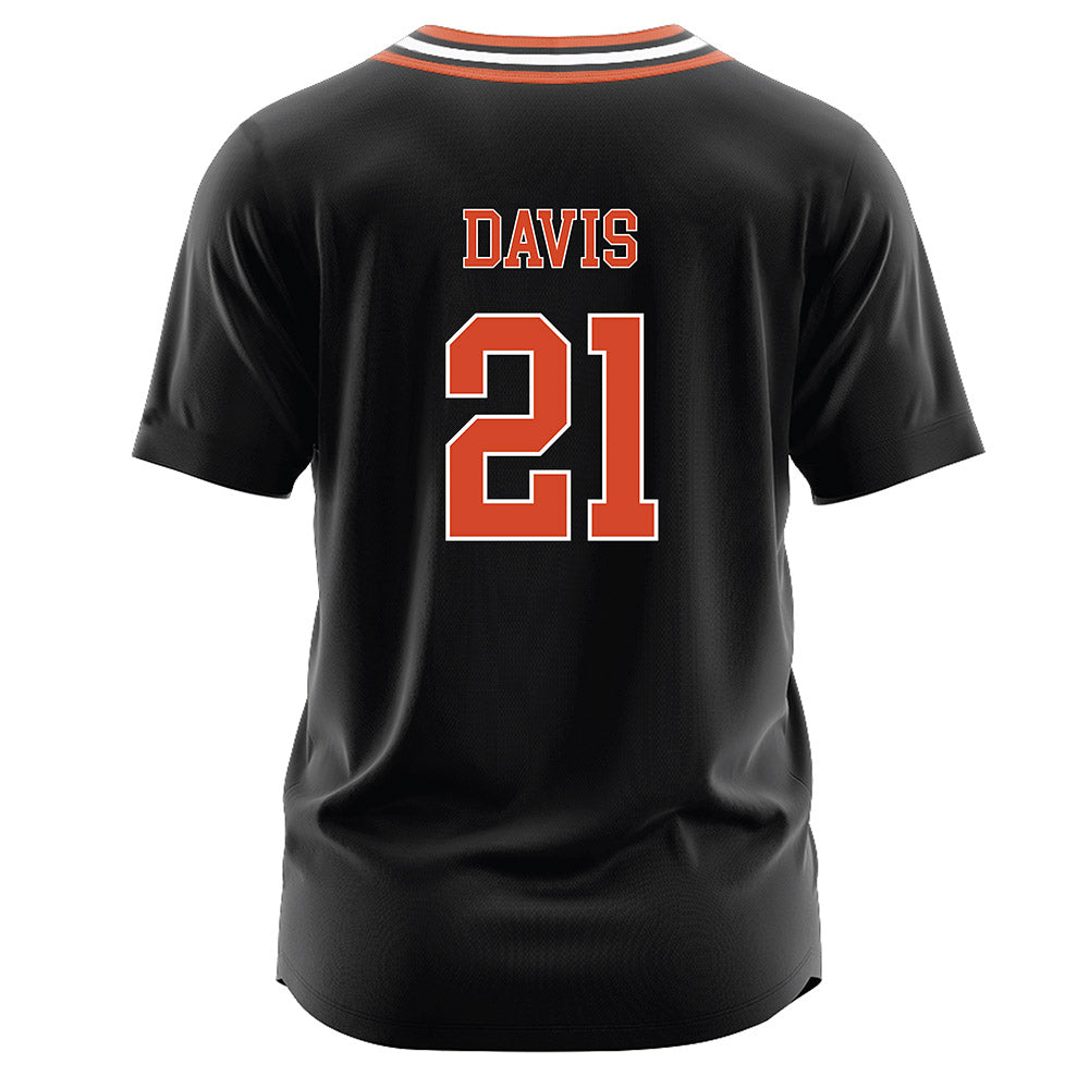 Campbell - NCAA Softball : livie davis - Black Jersey-1