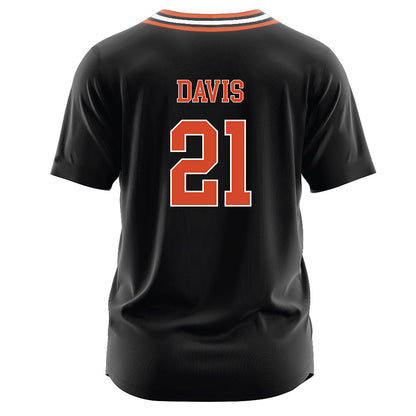 Campbell - NCAA Softball : livie davis - Black Jersey-1