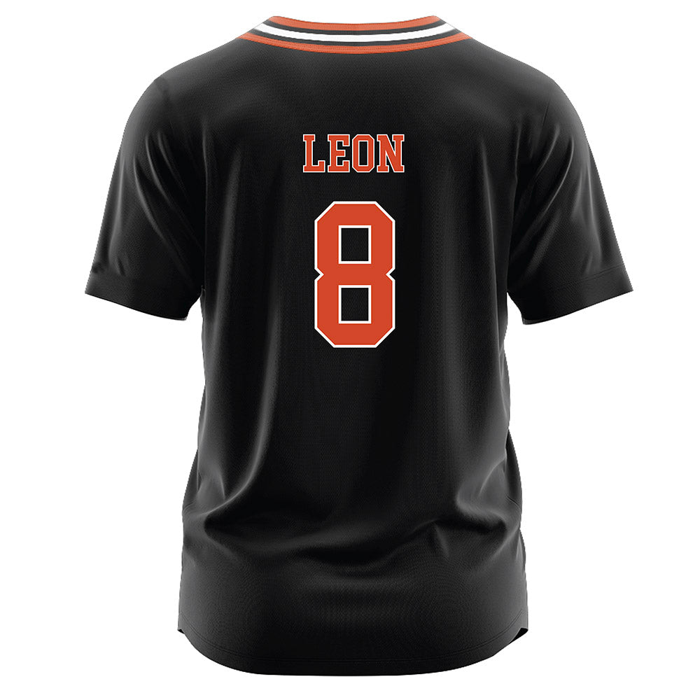Campbell - NCAA Softball : Megan Leon - Black Jersey-1