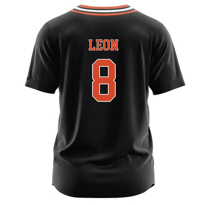 Campbell - NCAA Softball : Megan Leon - Black Jersey-1