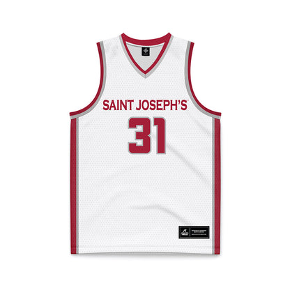 St. Joe's - NCAA Women's Basketball : Lauren Greer - White Basketball Jersey-0