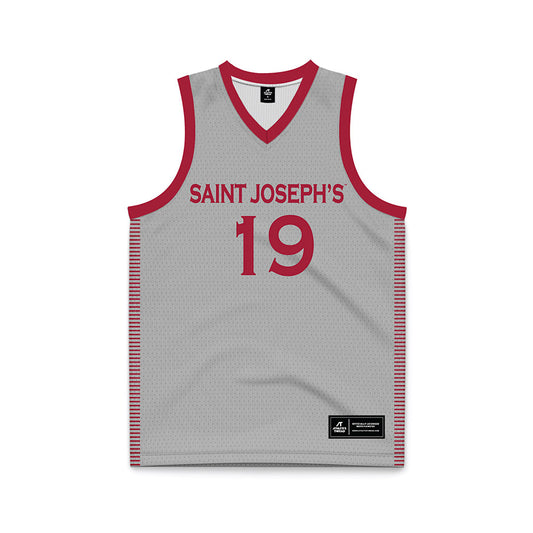 St. Joe's - NCAA Women's Basketball : Olivia Lutterodt - Grey Basketball Jersey-0