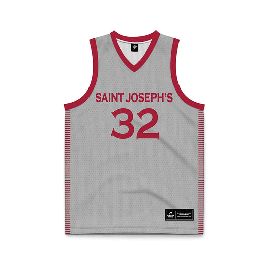 St. Joe's - NCAA Women's Basketball : Cecilia Kay - Grey Basketball Jersey-0