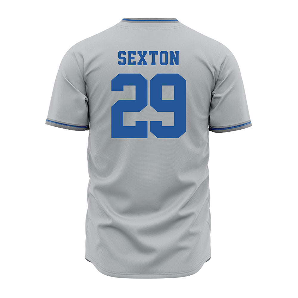 MTSU - NCAA Baseball : Landon Sexton - Grey Jersey-1