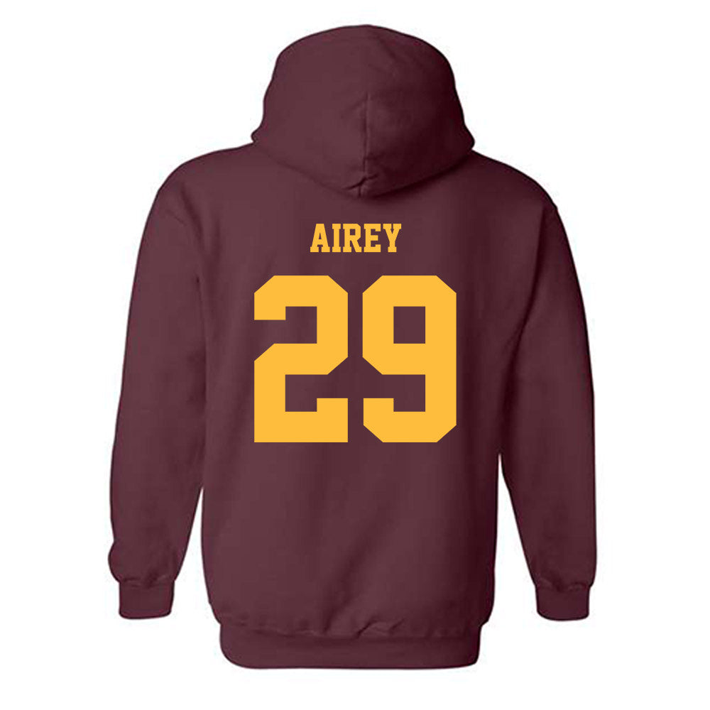 Minnesota - NCAA Men's Ice Hockey : Nathan Airey - Classic Fashion Shersey Hooded Sweatshirt-1