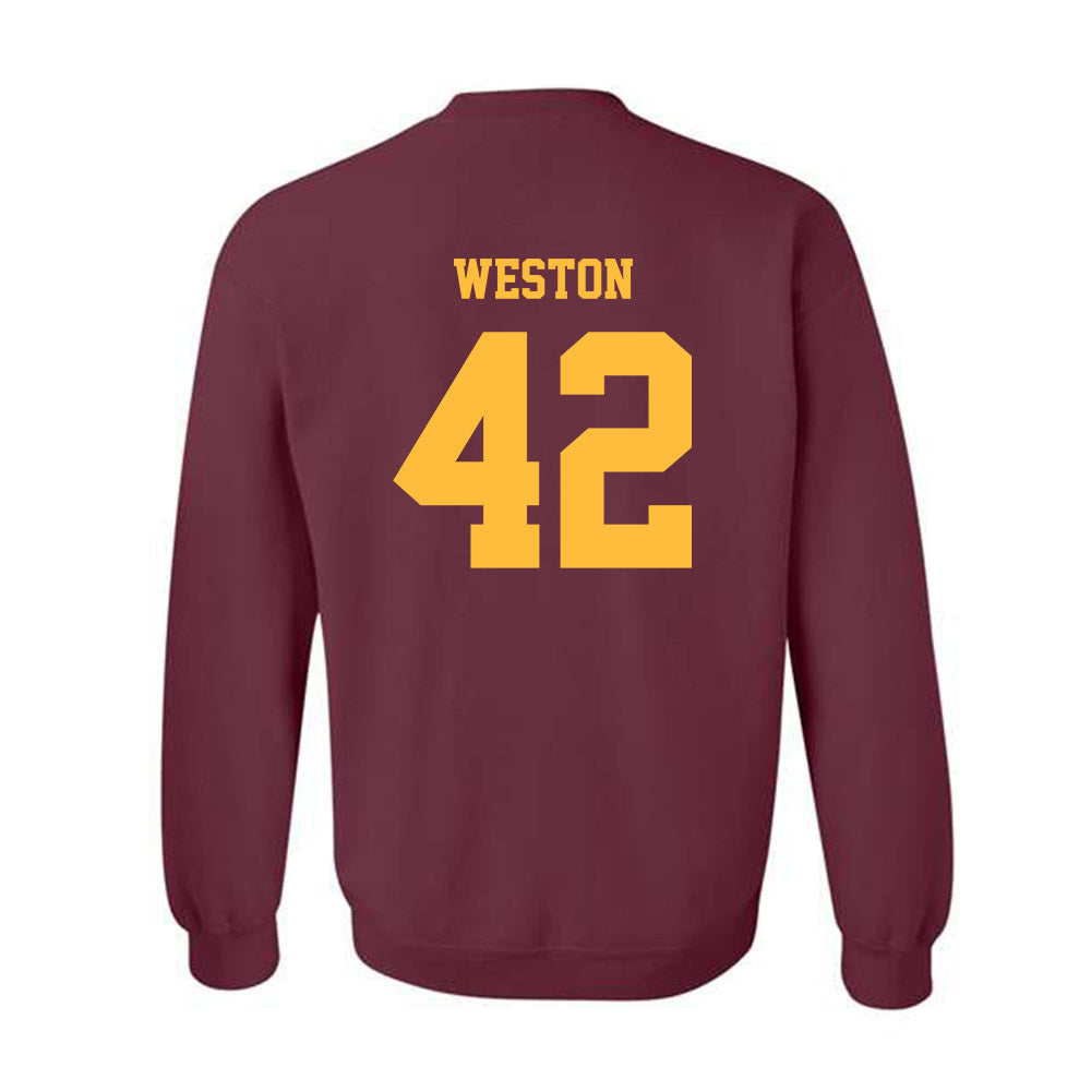 Minnesota - NCAA Football : Tom Weston - Classic Fashion Shersey Crewneck Sweatshirt-1