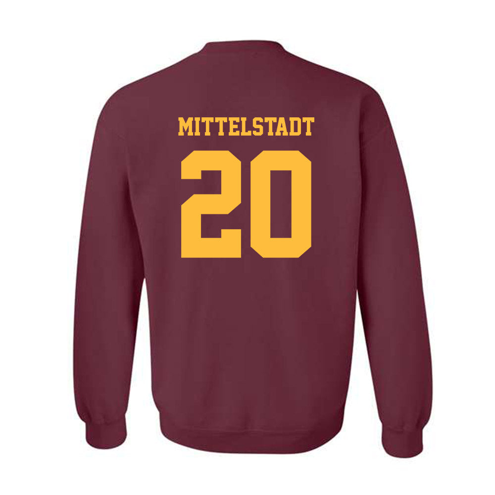 Minnesota - NCAA Men's Ice Hockey : Luke Mittelstadt - Classic Fashion Shersey Crewneck Sweatshirt-1