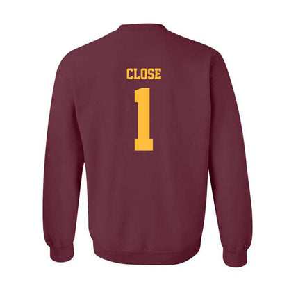 Minnesota - NCAA Men's Ice Hockey : Justen Close - Classic Fashion Shersey Crewneck Sweatshirt