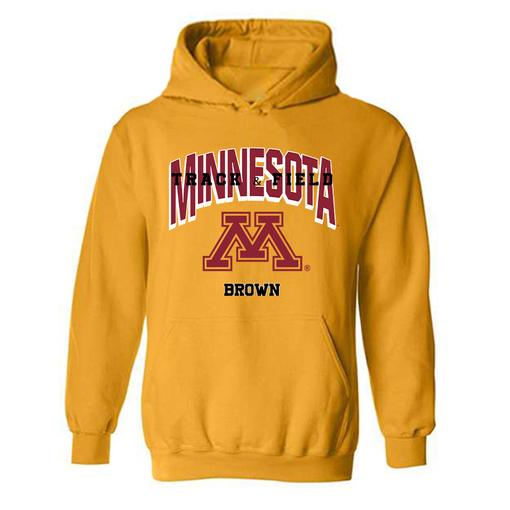 Minnesota - NCAA Men's Track & Field : Spencer Brown - Sports Shersey Hooded Sweatshirt-0