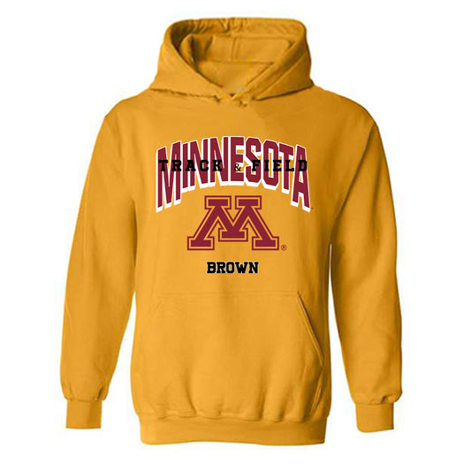 Minnesota - NCAA Men's Track & Field : Spencer Brown - Sports Shersey Hooded Sweatshirt-0