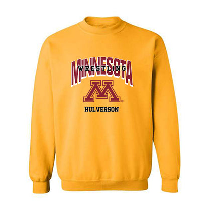 Minnesota - NCAA Wrestling : Quincy Hulverson - Sports Shersey Crewneck Sweatshirt-0