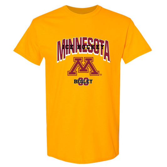 Minnesota - NCAA Men's Ice Hockey : Axel Begley - Sports Shersey T-Shirt-0