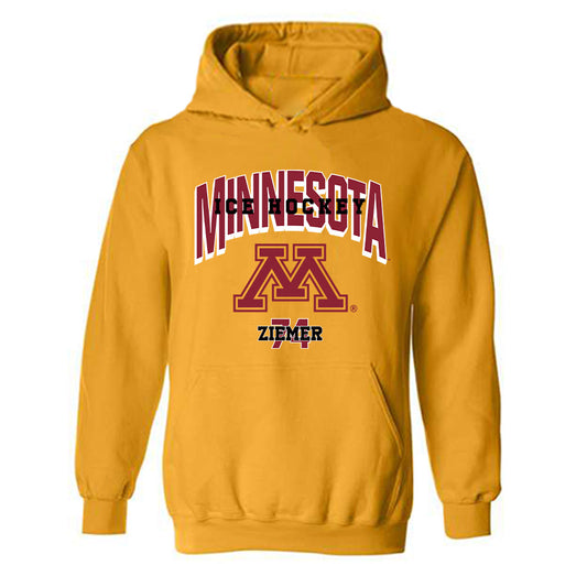 Minnesota - NCAA Men's Ice Hockey : Brodie Ziemer - Sports Shersey Hooded Sweatshirt-0