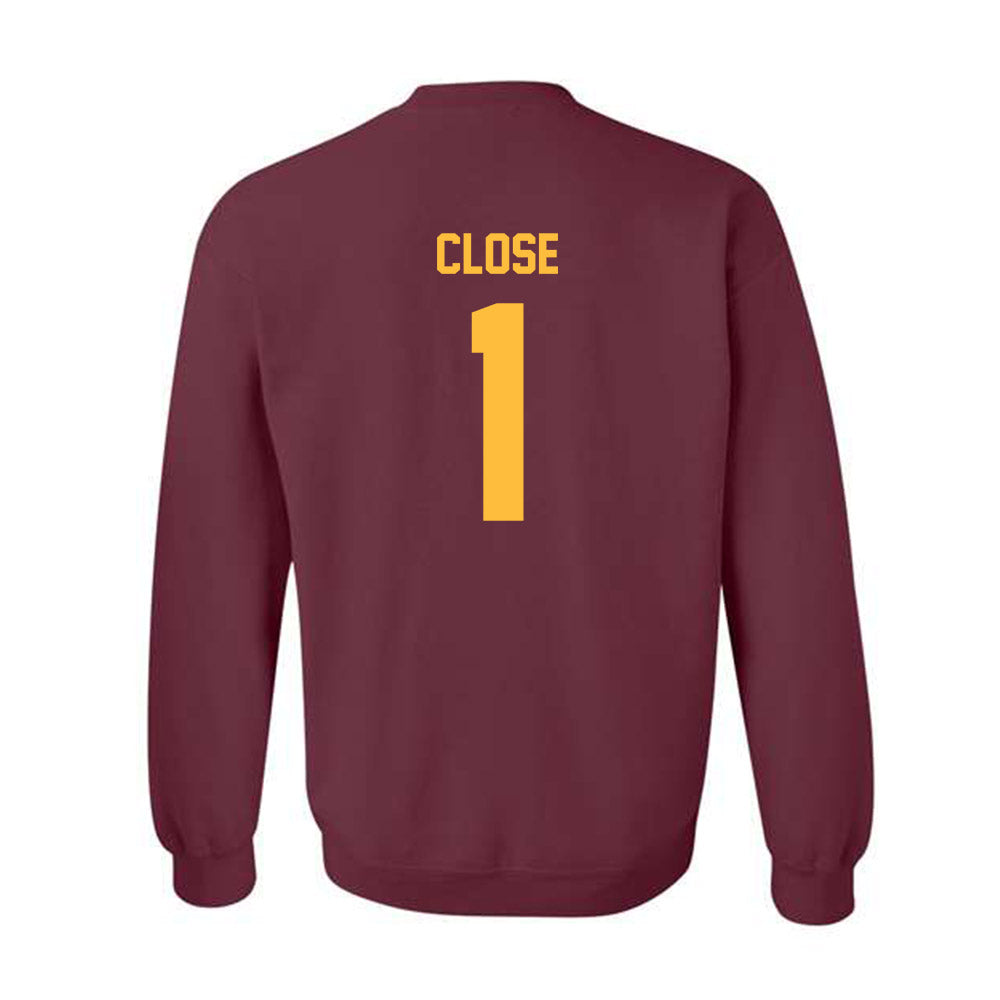 Minnesota - NCAA Men's Ice Hockey : Justen Close - Classic Shersey Crewneck Sweatshirt