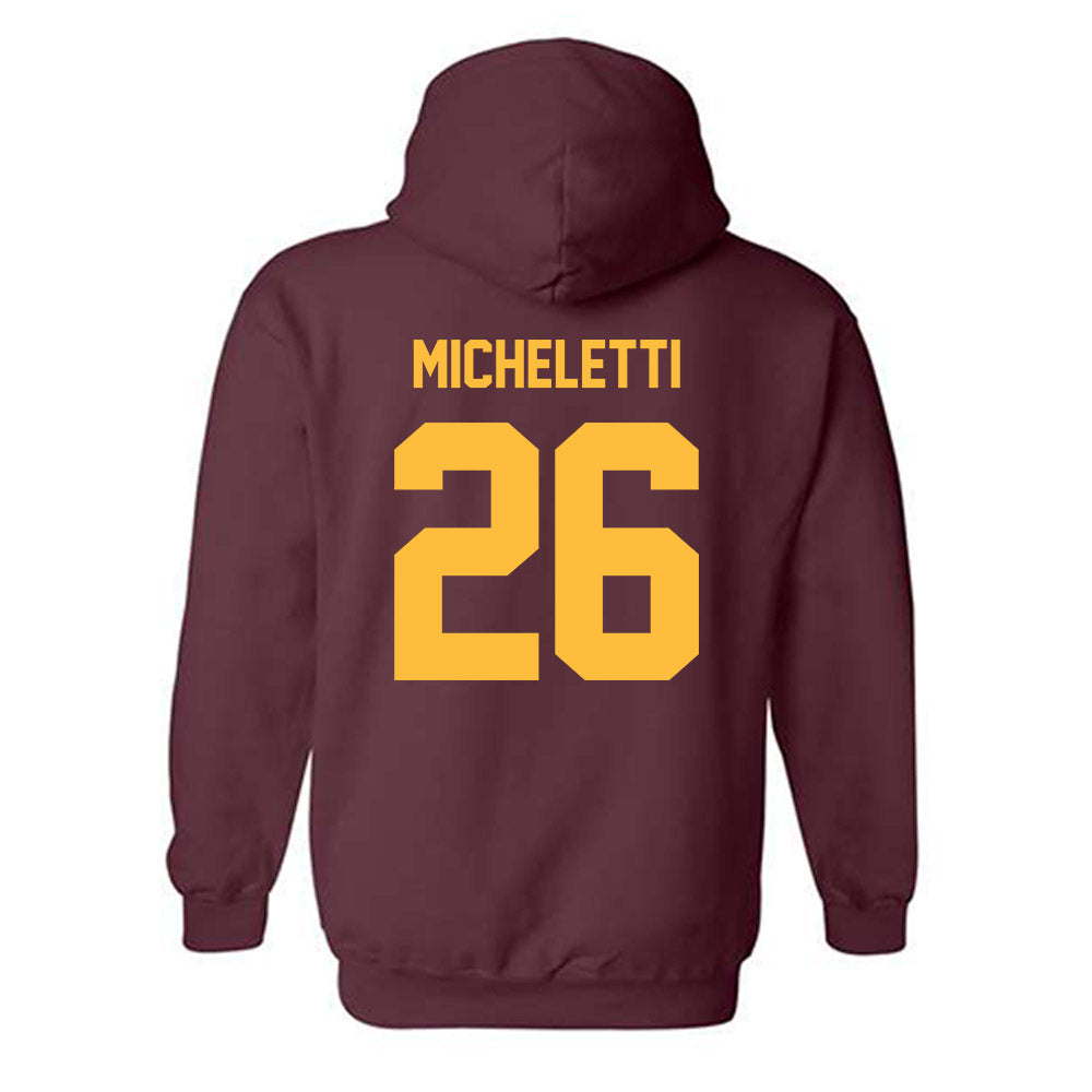 Minnesota - NCAA Men's Ice Hockey : Pat Micheletti - Classic Shersey Hooded Sweatshirt