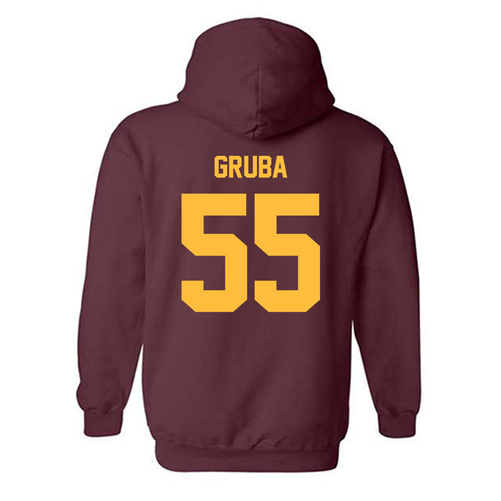 Minnesota - NCAA Men's Ice Hockey : Leo Gruba - Classic Shersey Hooded Sweatshirt-1