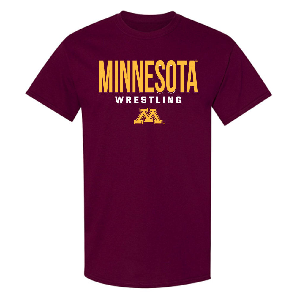 Minnesota - NCAA Wrestling : Quincy Hulverson - Classic Shersey T-Shirt-0