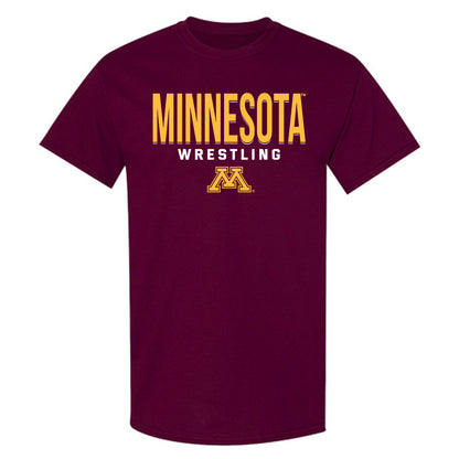 Minnesota - NCAA Wrestling : Quincy Hulverson - Classic Shersey T-Shirt-0