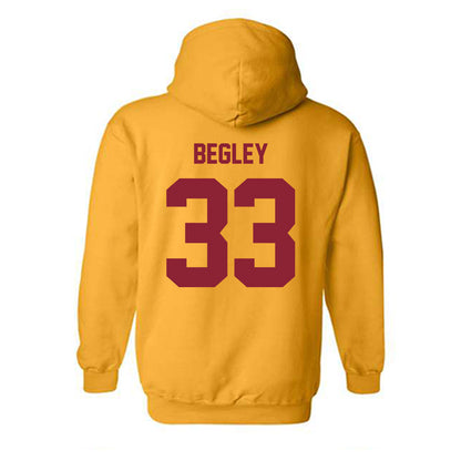 Minnesota - NCAA Men's Ice Hockey : Axel Begley - Classic Shersey Hooded Sweatshirt-1