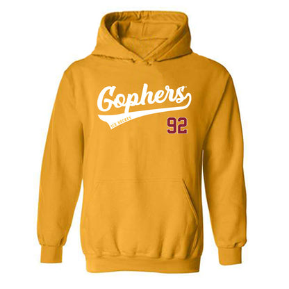 Minnesota - NCAA Men's Ice Hockey : Logan Cooley - Classic Shersey Hooded Sweatshirt