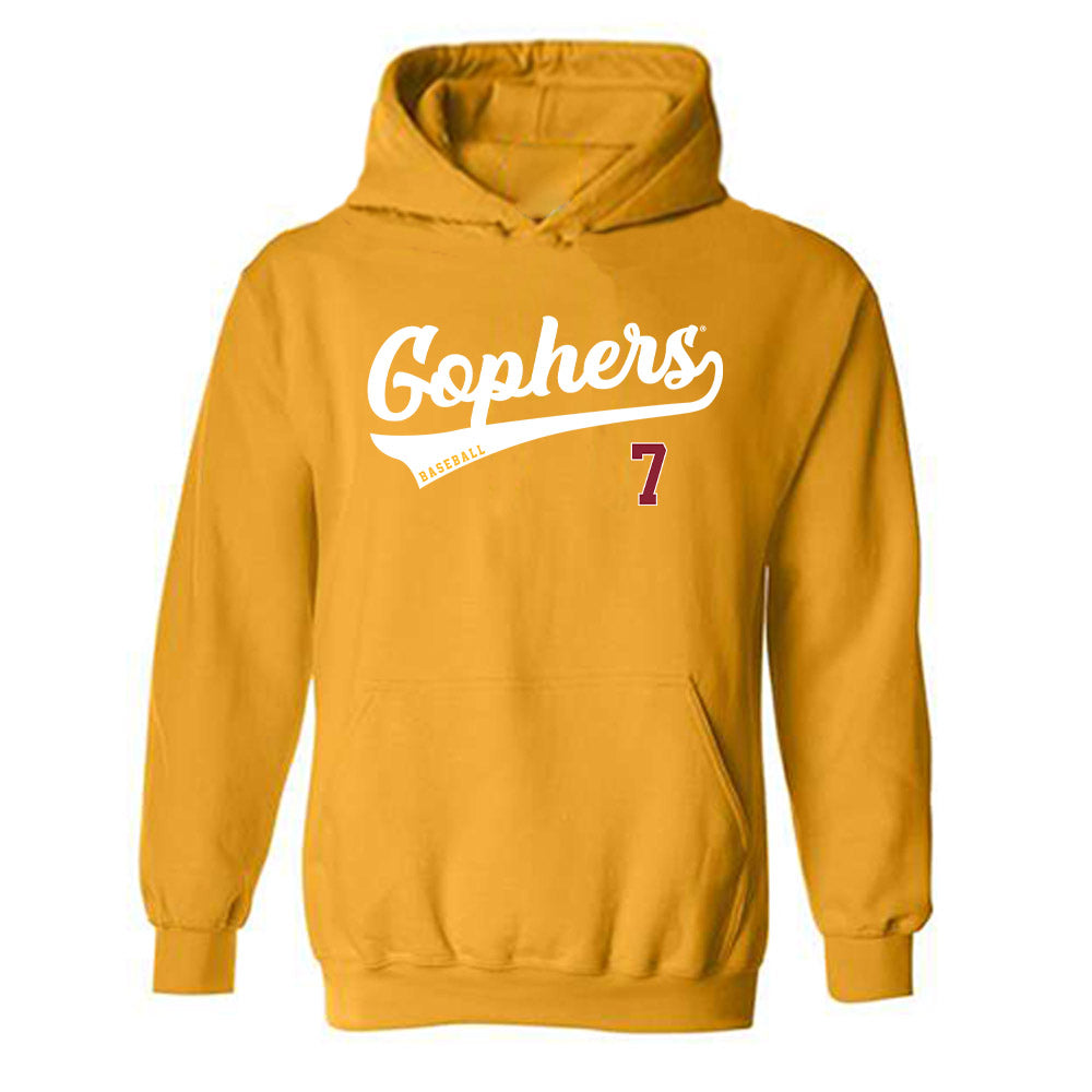 Minnesota - NCAA Baseball : Jack Spanier - Classic Shersey Hooded Sweatshirt-0