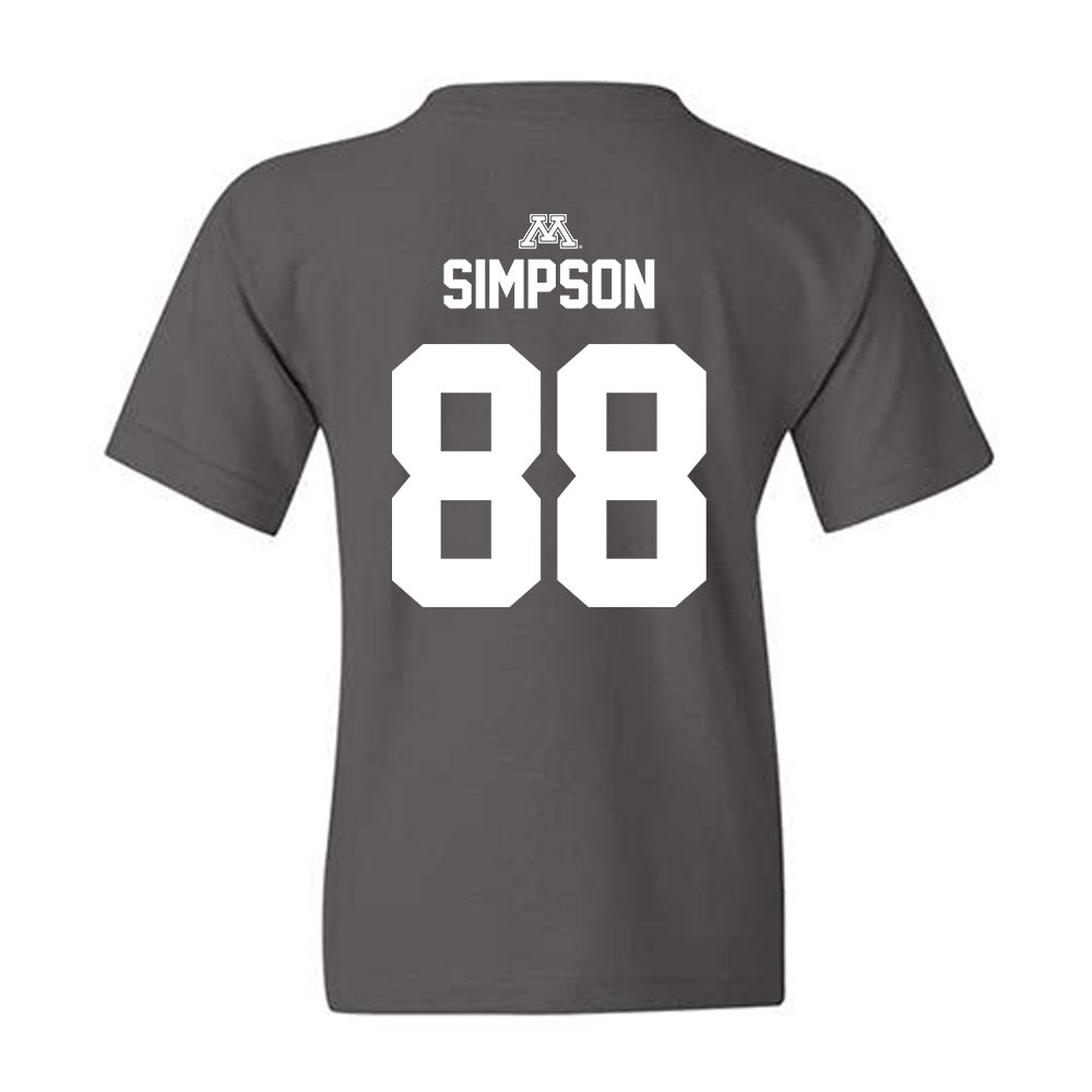 Minnesota - NCAA Football : Jacob Simpson - Classic Shersey Youth T-Shirt-1