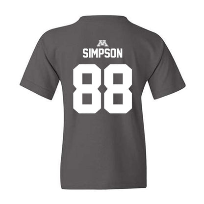 Minnesota - NCAA Football : Jacob Simpson - Classic Shersey Youth T-Shirt-1