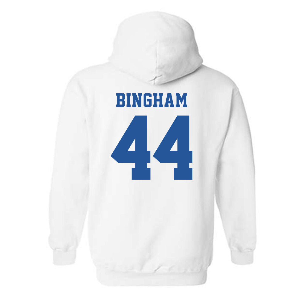 MTSU - NCAA Baseball : Logan Bingham - Replica Shersey Hooded Sweatshirt