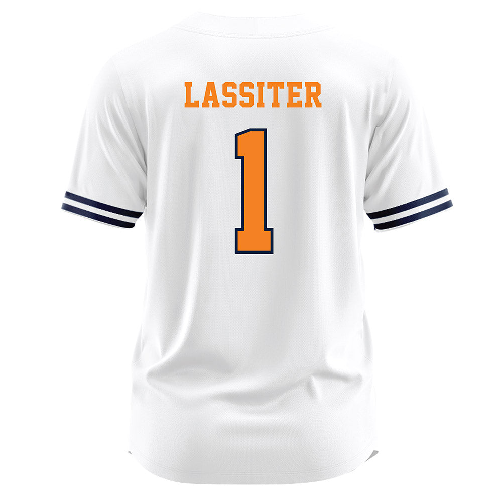 UTEP - NCAA Softball : Paige Lassiter - White Jersey-1