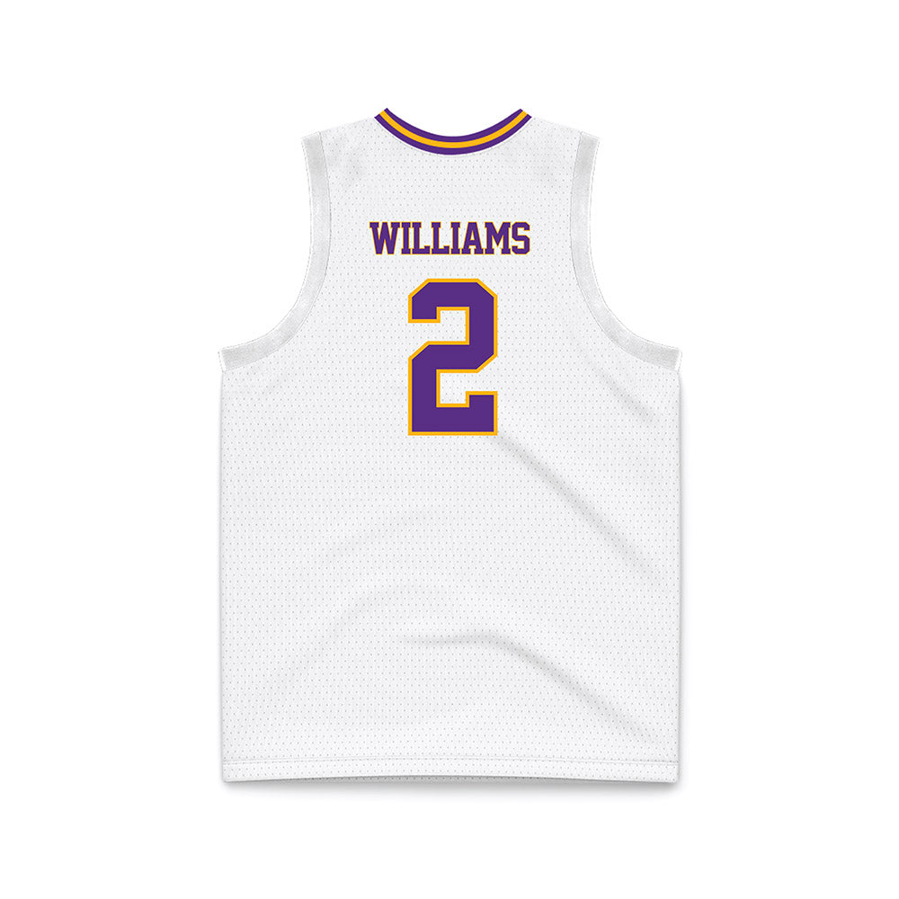 North Alabama - NCAA Men's Basketball : Corneilous Williams - White Basketball Jersey-1