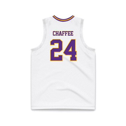 North Alabama - NCAA Men's Basketball : Mitchell Chaffee - White Basketball Jersey
