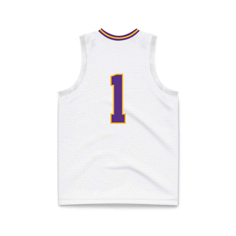 North Alabama - NCAA Men's Basketball : Donte Bacchus - White Basketball Jersey-1