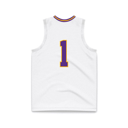 North Alabama - NCAA Men's Basketball : Donte Bacchus - White Basketball Jersey-1