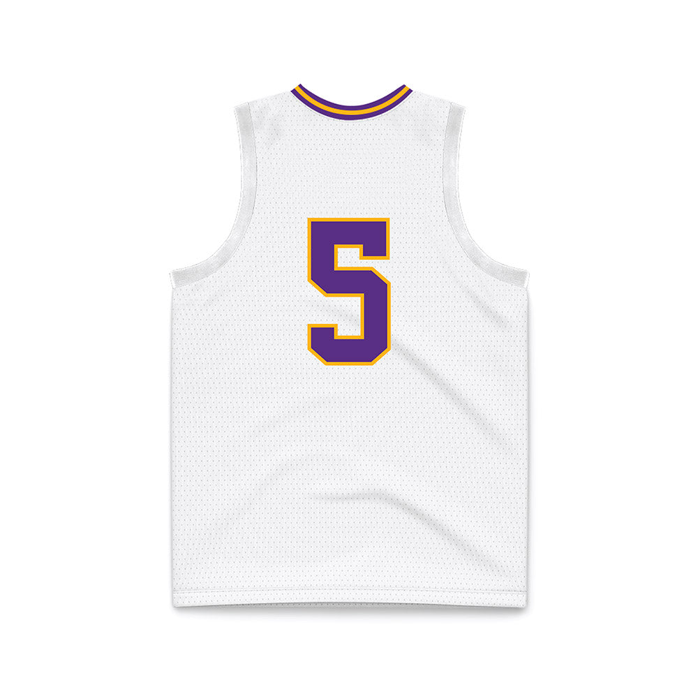 North Alabama - NCAA Men's Basketball : Kedar Bodie - White Basketball Jersey-1