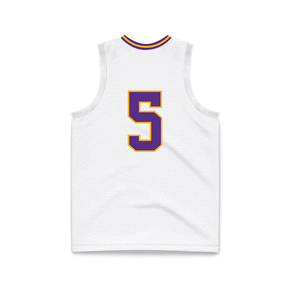 North Alabama - NCAA Men's Basketball : Kedar Bodie - White Basketball Jersey-1