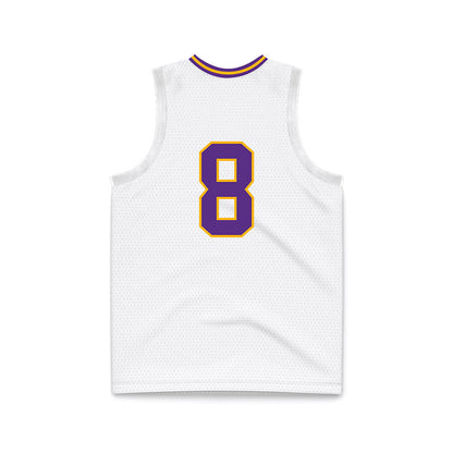 North Alabama - NCAA Men's Basketball : Kevin De Kovachich - White Basketball Jersey-1