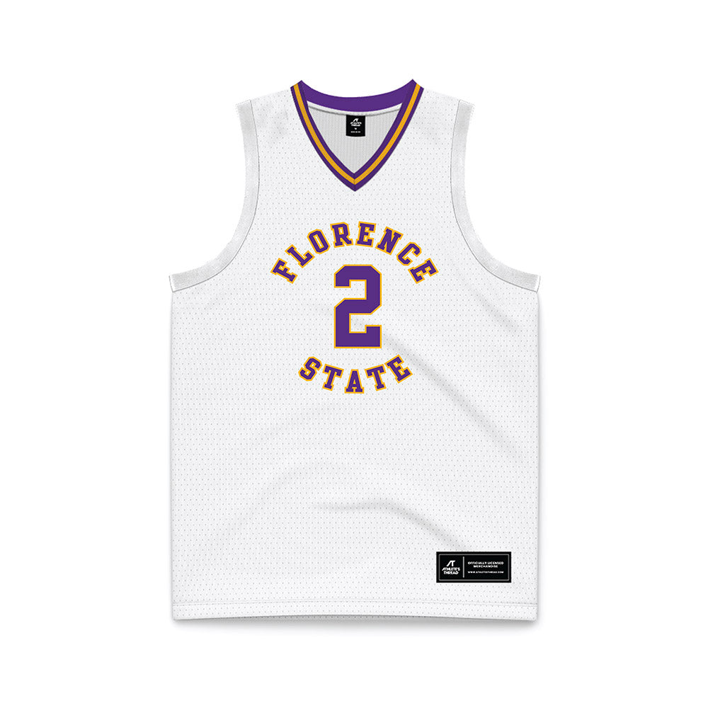 North Alabama - NCAA Men's Basketball : Daniel Ortiz - White Basketball Jersey-0