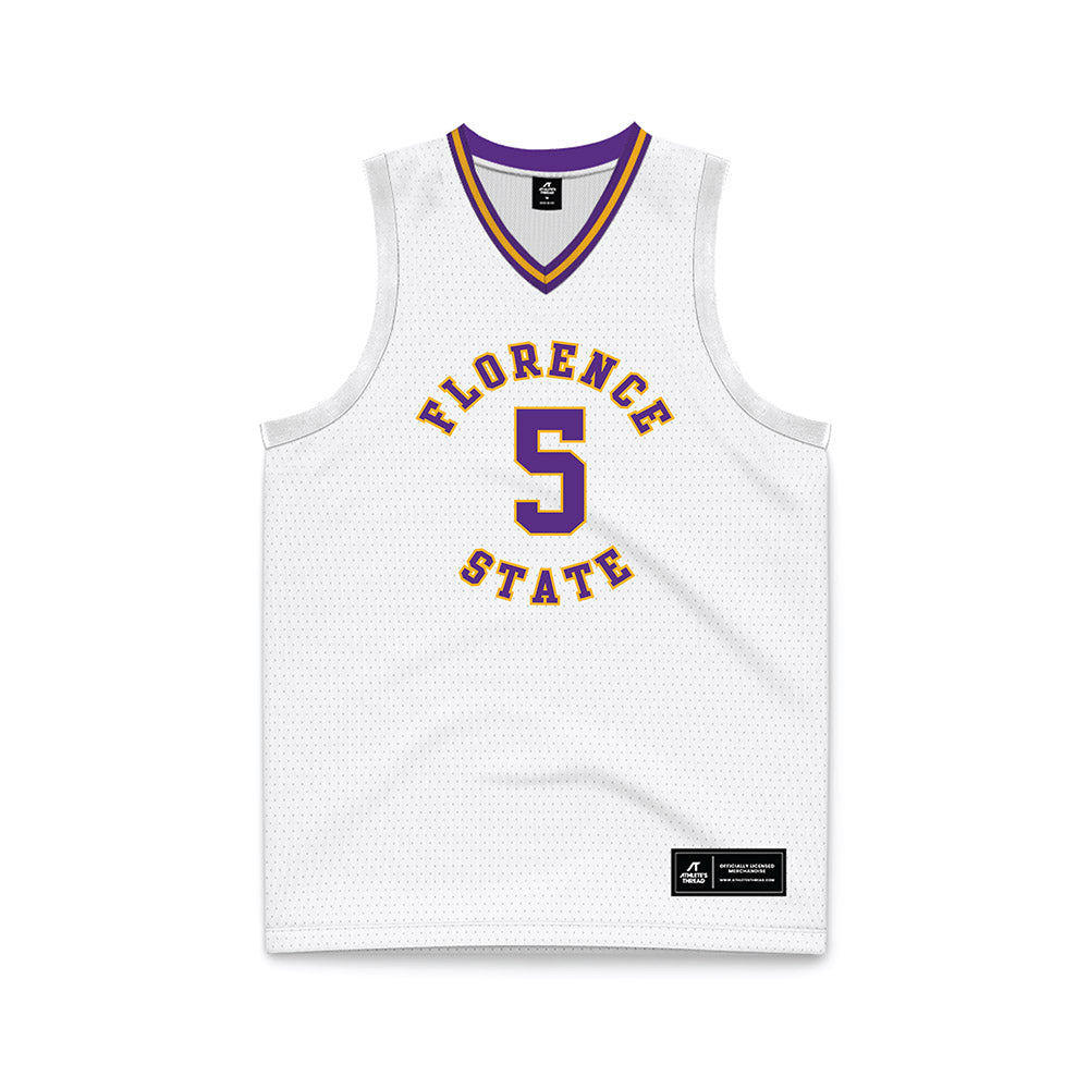 North Alabama - NCAA Men's Basketball : Kedar Bodie - White Basketball Jersey-0