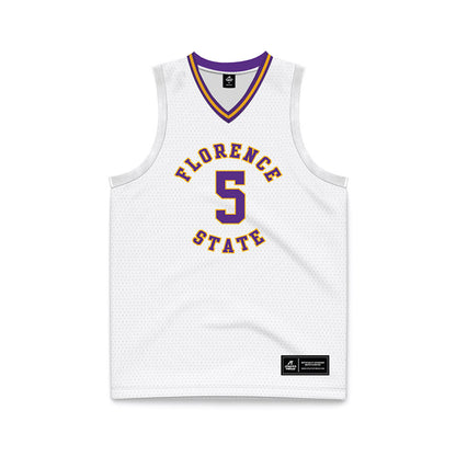 North Alabama - NCAA Men's Basketball : Kedar Bodie - White Basketball Jersey-0