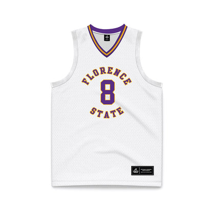 North Alabama - NCAA Men's Basketball : Kevin De Kovachich - White Basketball Jersey-0