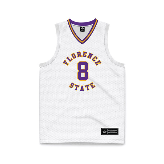 North Alabama - NCAA Men's Basketball : Kevin De Kovachich - White Basketball Jersey-0