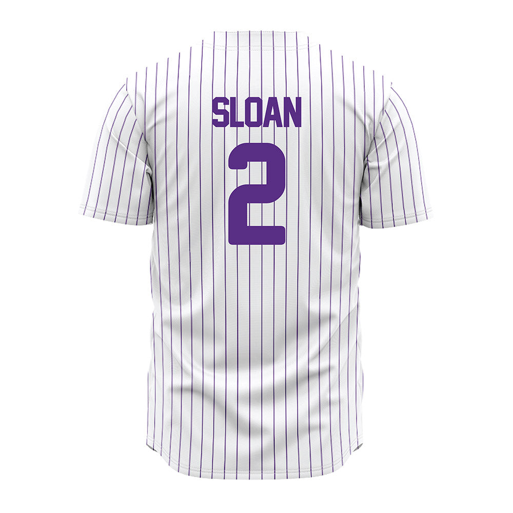 North Alabama - NCAA Baseball : Jayden Sloan - White Pin Stripe Jersey-1