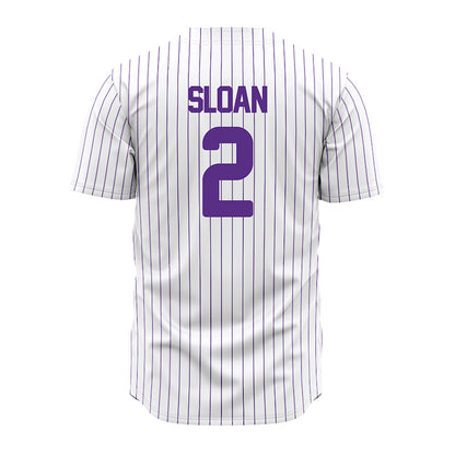 North Alabama - NCAA Baseball : Jayden Sloan - White Pin Stripe Jersey-1