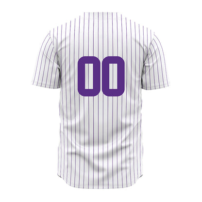 North Alabama - NCAA Baseball : Dylan Coleman - White Pin Stripe Jersey-1