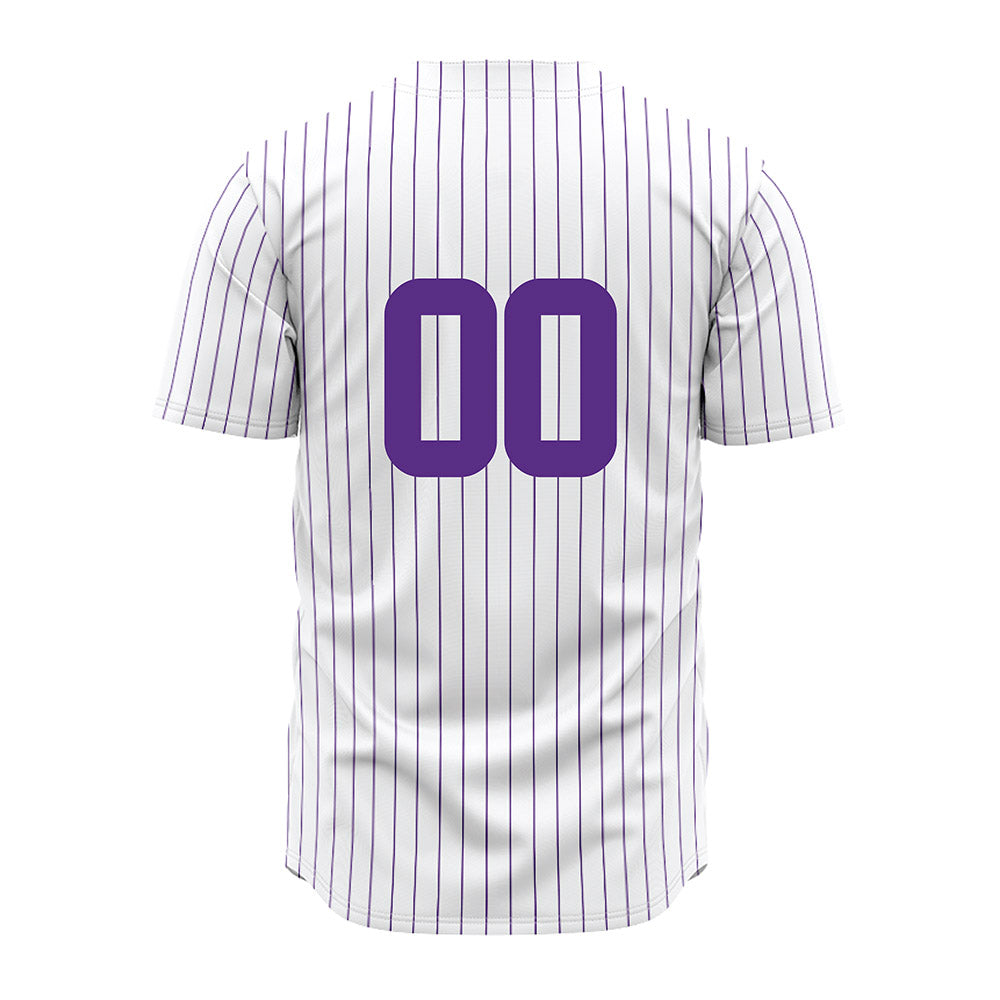 North Alabama - NCAA Baseball : Nicolas Varlotta - White Pin Stripe Jersey-1