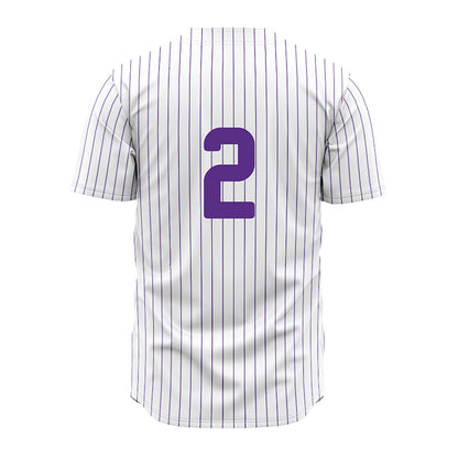 North Alabama - NCAA Baseball : Jayden Sloan - White Pin Stripe Jersey-1