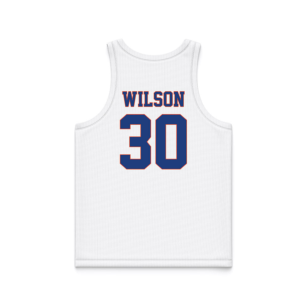 Florida - NCAA Women's Lacrosse : Carly Wilson - White Basketball Jersey-1